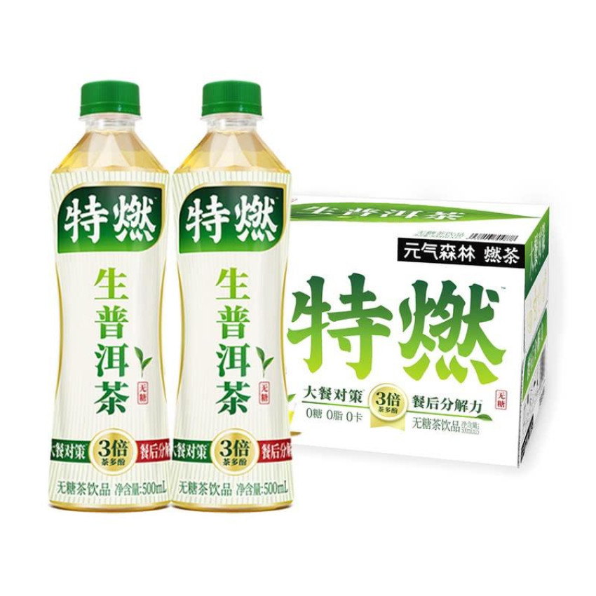 無糖飲品 元氣森林 特燃 生普洱茶 500ml*15